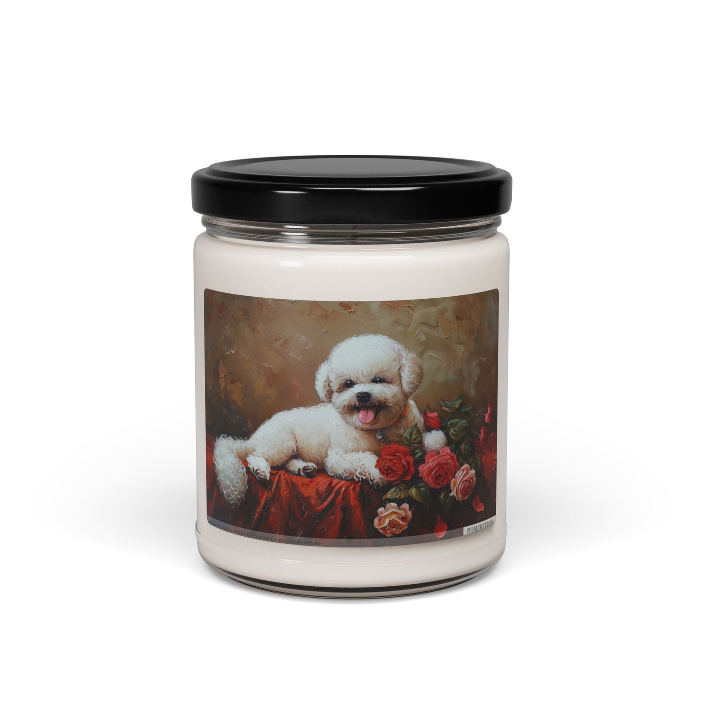 Elegant Bichon Frise Soy Candle – Pet Lover Gift & Decor Essential