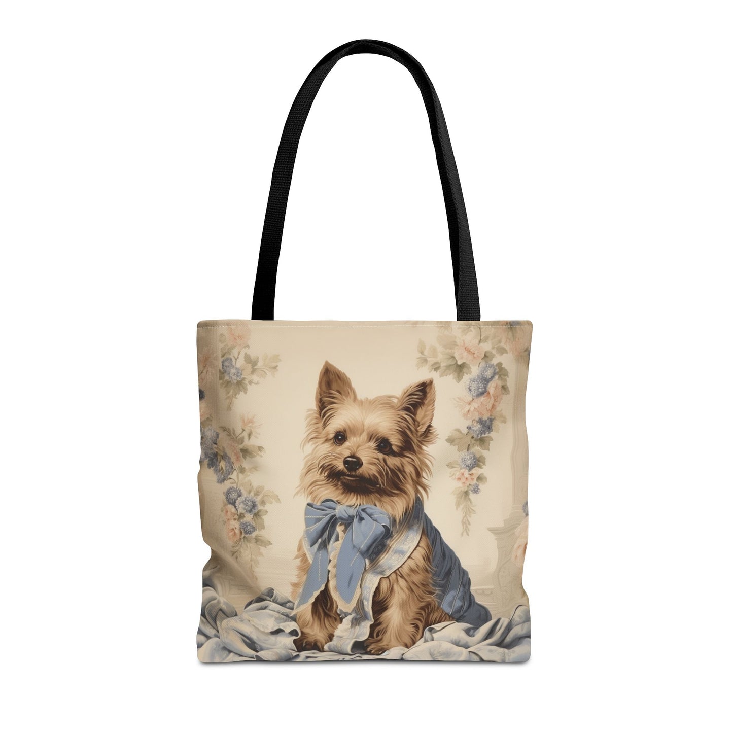 Yorkshire Terrier Tote Bag – Charming Floral Chic Canvas Companion