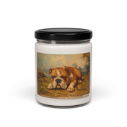 English Bulldog Vintage Art Candle - Pet Lover Gift