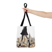 Chic City Skyline Tote Bag with Modern Fashion Silhouette