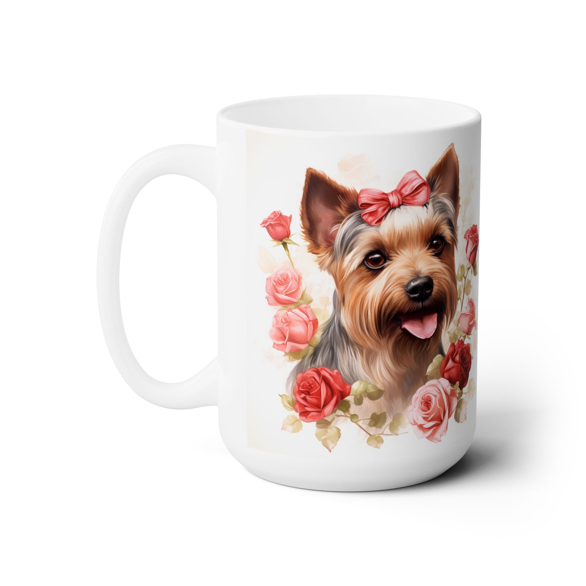 Yorkshire Terrier Rose Garden Mug – Yorkie Lover Gift, Dog Mom Mug