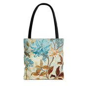 Vintage Chic Floral Canvas Tote Bag, Eco-Friendly Reusable Bag