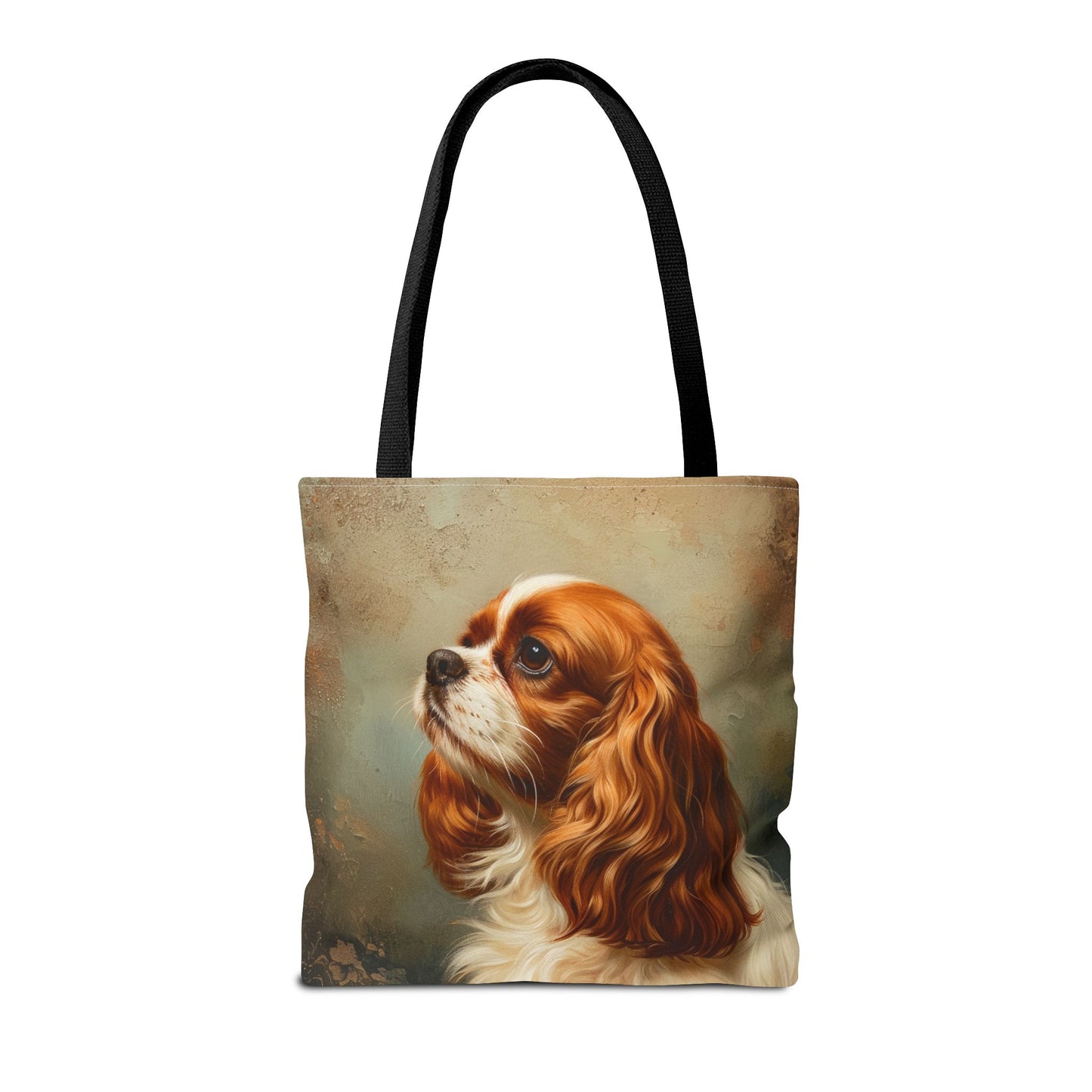 Cavalier King Charles Spaniel Artistic Canvas Tote Bag, Eco-Friendly Gift