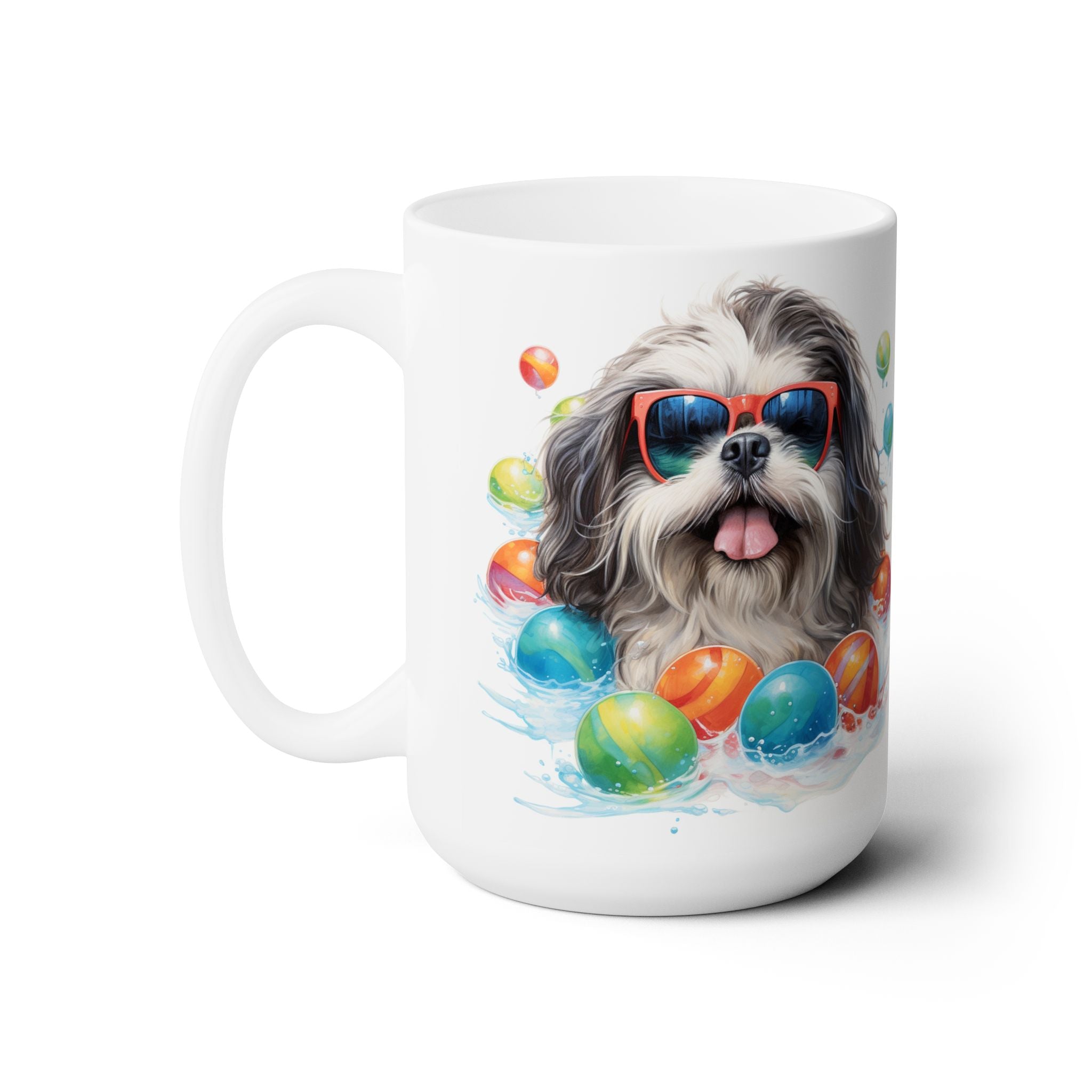 Shih Tzu Summer Splash Mug – Fun Dog Lover Gift for Coffee Lovers