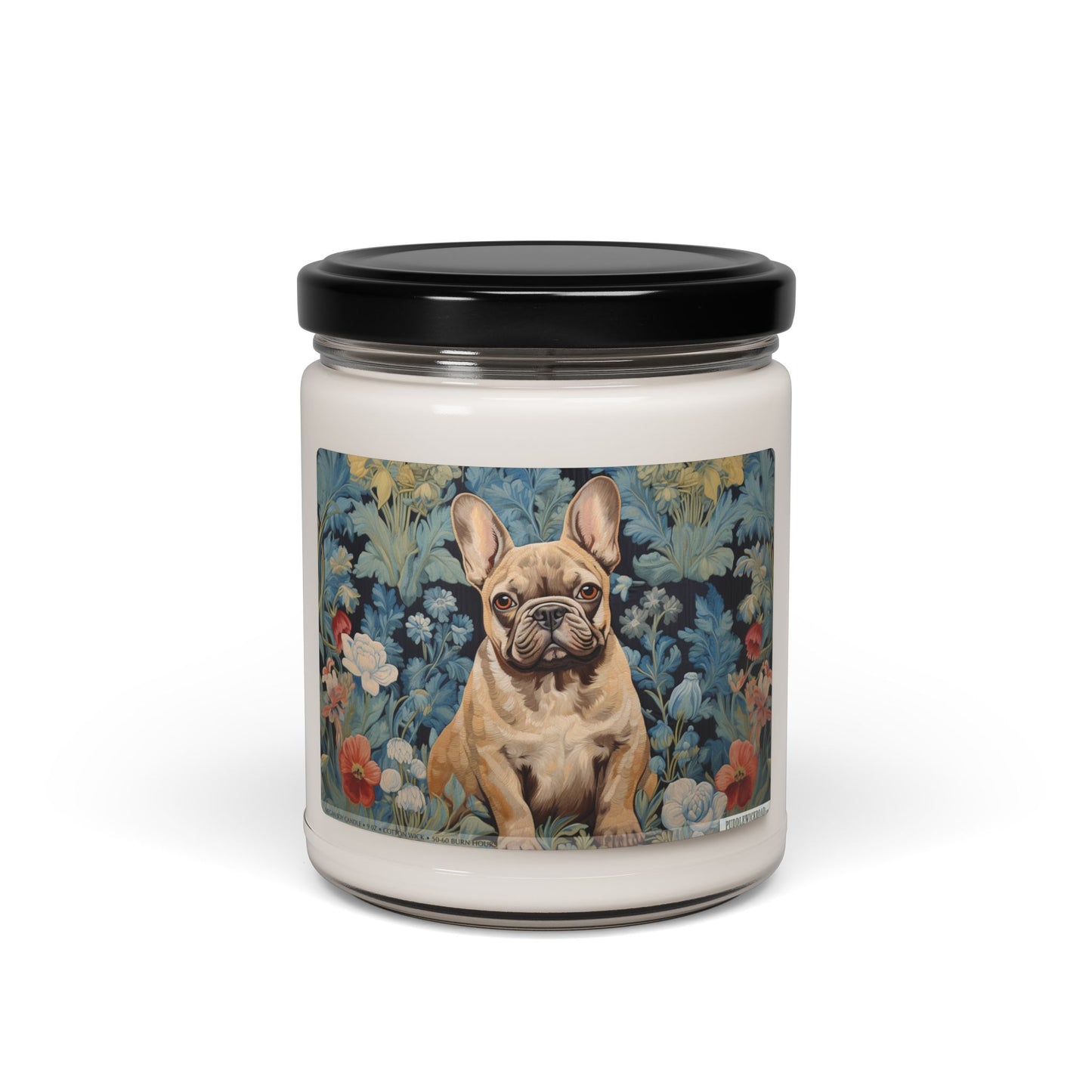 Frenchie Floral Elegance Candle - Soy Wax Gift for Dog Lovers