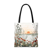 Sunset Floral Eco-Friendly Tote Bag for Nature Lovers and Market Trips