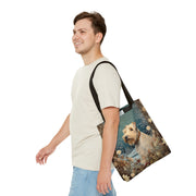 Wheaten Terrier Winter Charm Tote Bag, Eco-Friendly Canvas Gift