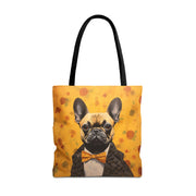 Frenchie Chic Tote Bag - Stylish Floral Design for Dog Lovers