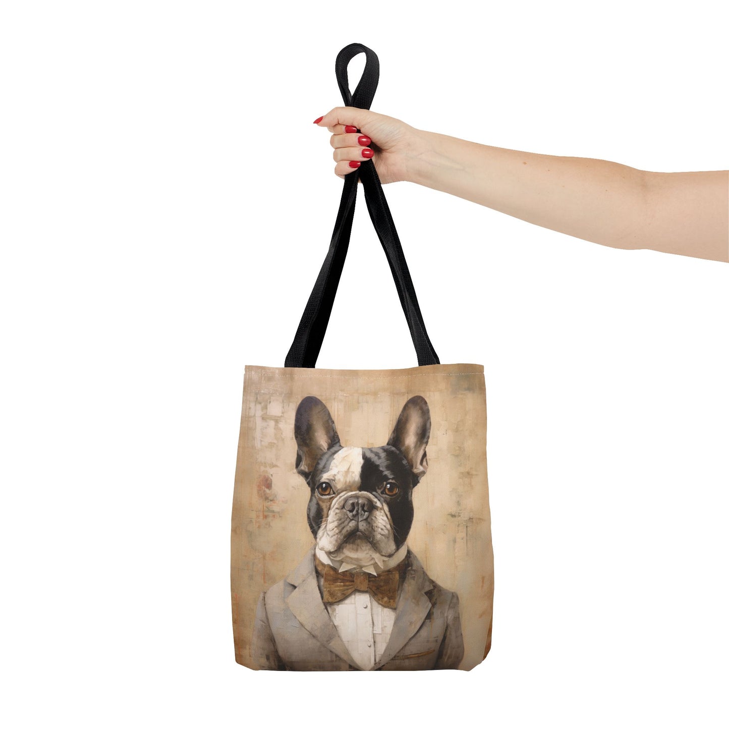 French Bulldog Portrait Tote Bag, Chic Canvas Accessory for Dog Lovers