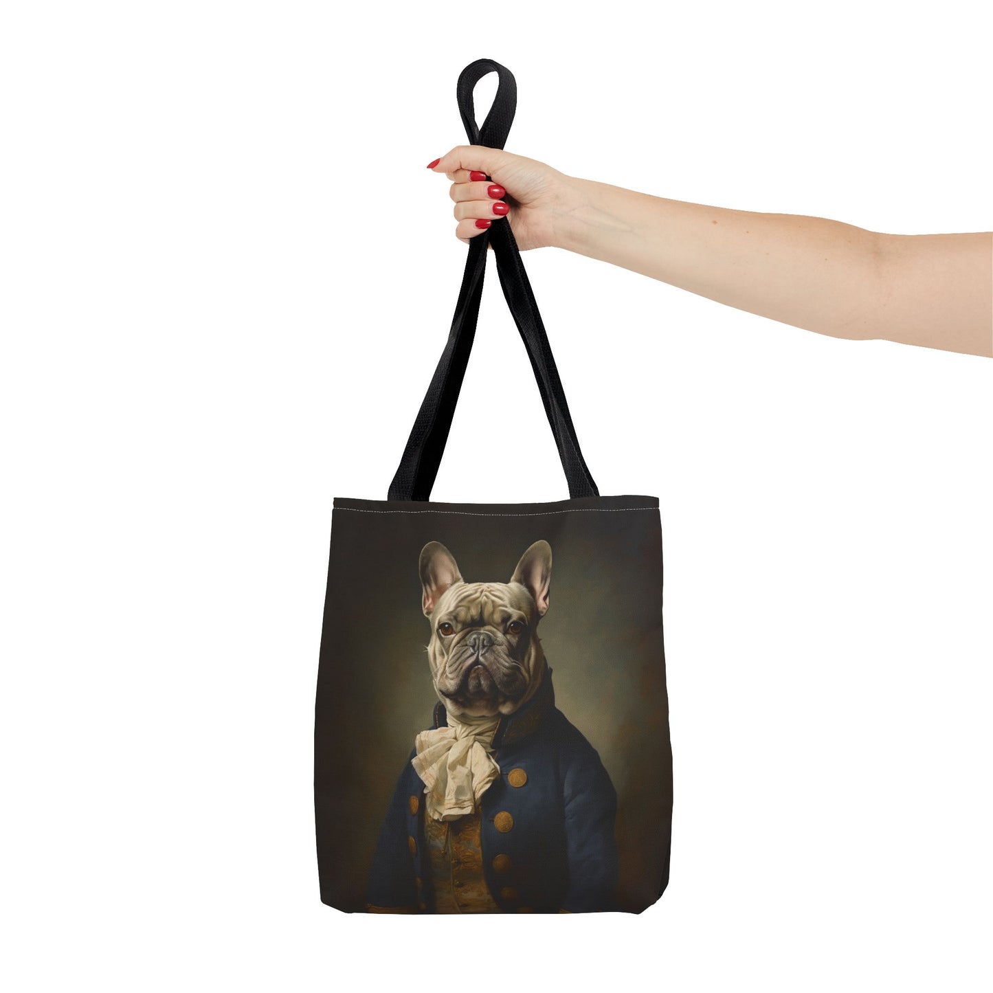 French Bulldog Admiral Canvas Tote Bag for Dog Lovers