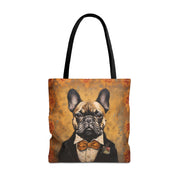 French Bulldog Gentleman Tote Bag, Stylish Canvas for Dog Lovers