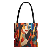 Modern Cubist Art Tote Bag – Vibrant Abstract Canvas for Art Lovers