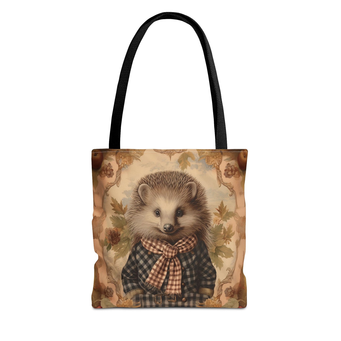 Charming Hedgehog Fall Tote Bag - Eco-Friendly Thanksgiving Market Bag