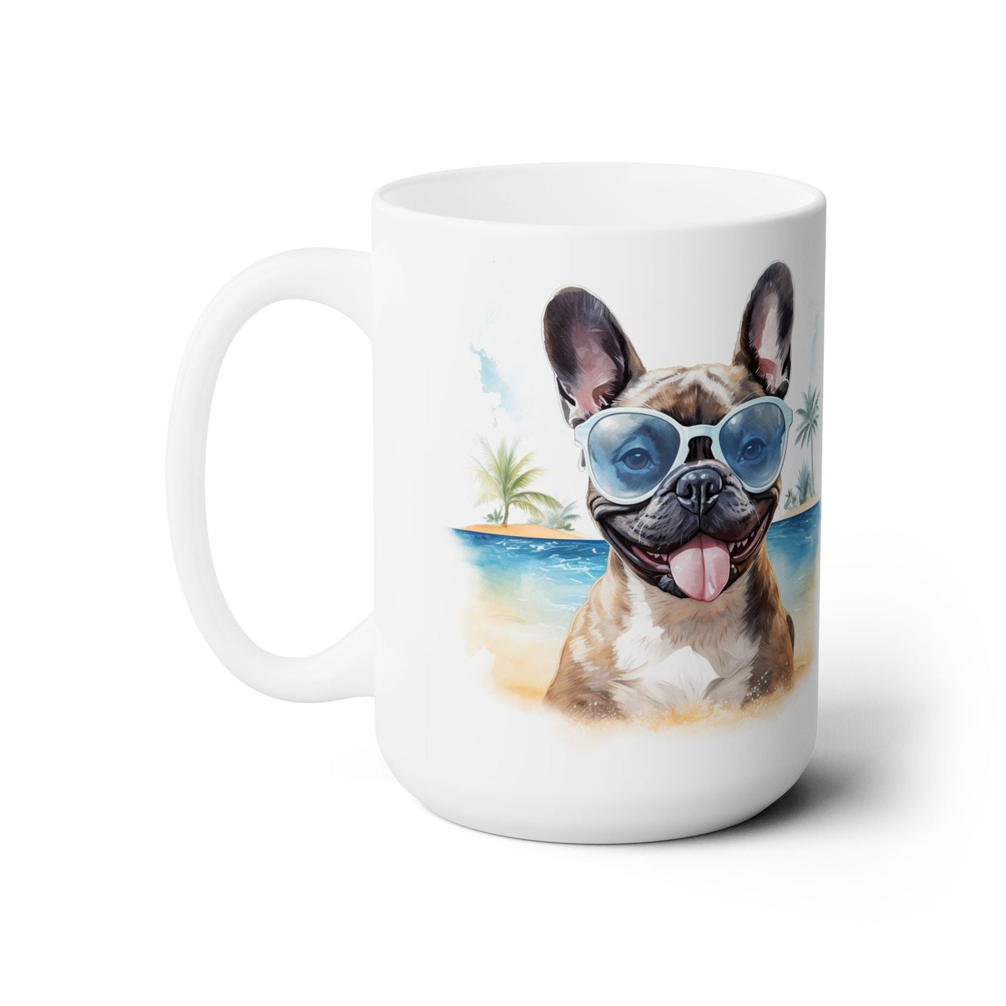 Frenchie Beach Vibes Mug - Cool French Bulldog Coffee Cup