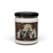 English Bulldog Vintage Soy Candle – Pet Lover Gift with Rustic Art