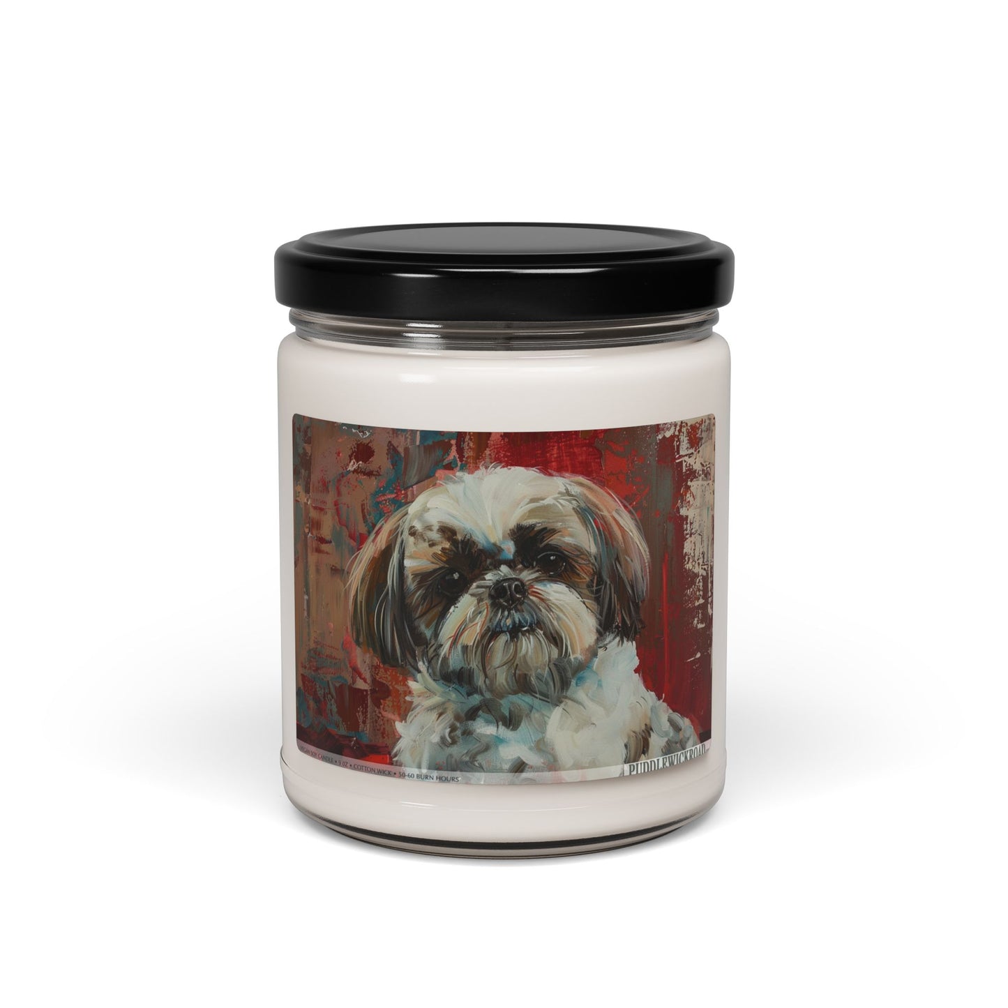 Shih Tzu Soy Candle – Artistic Dog Lover Gift, Cozy Decor Piece