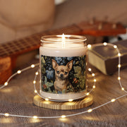 Charming Chihuahua Soy Candle – Floral Design Gift for Dog Lovers