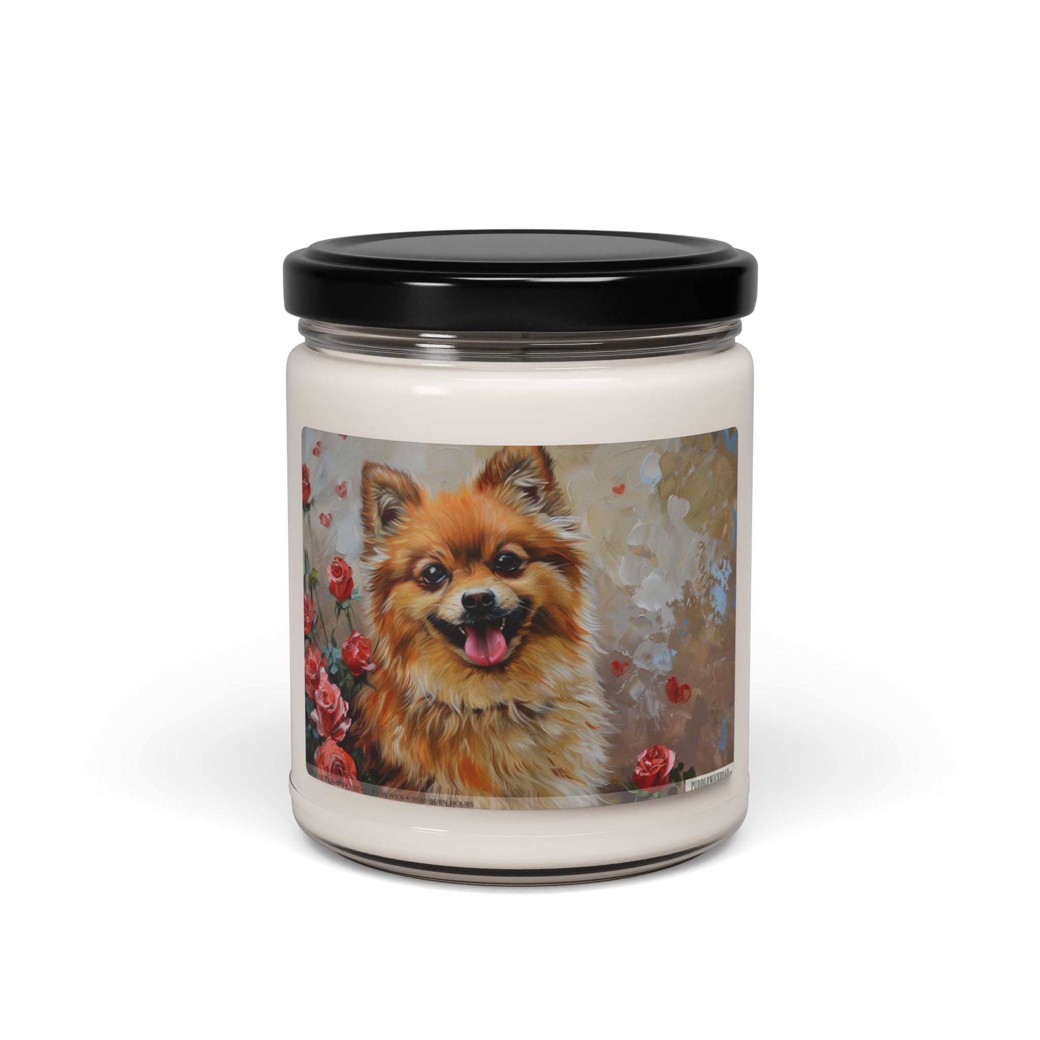 Festive Pomeranian Candle for Dog Lovers – Cozy Gift Idea