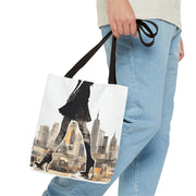 Chic City Skyline Tote Bag with Modern Fashion Silhouette