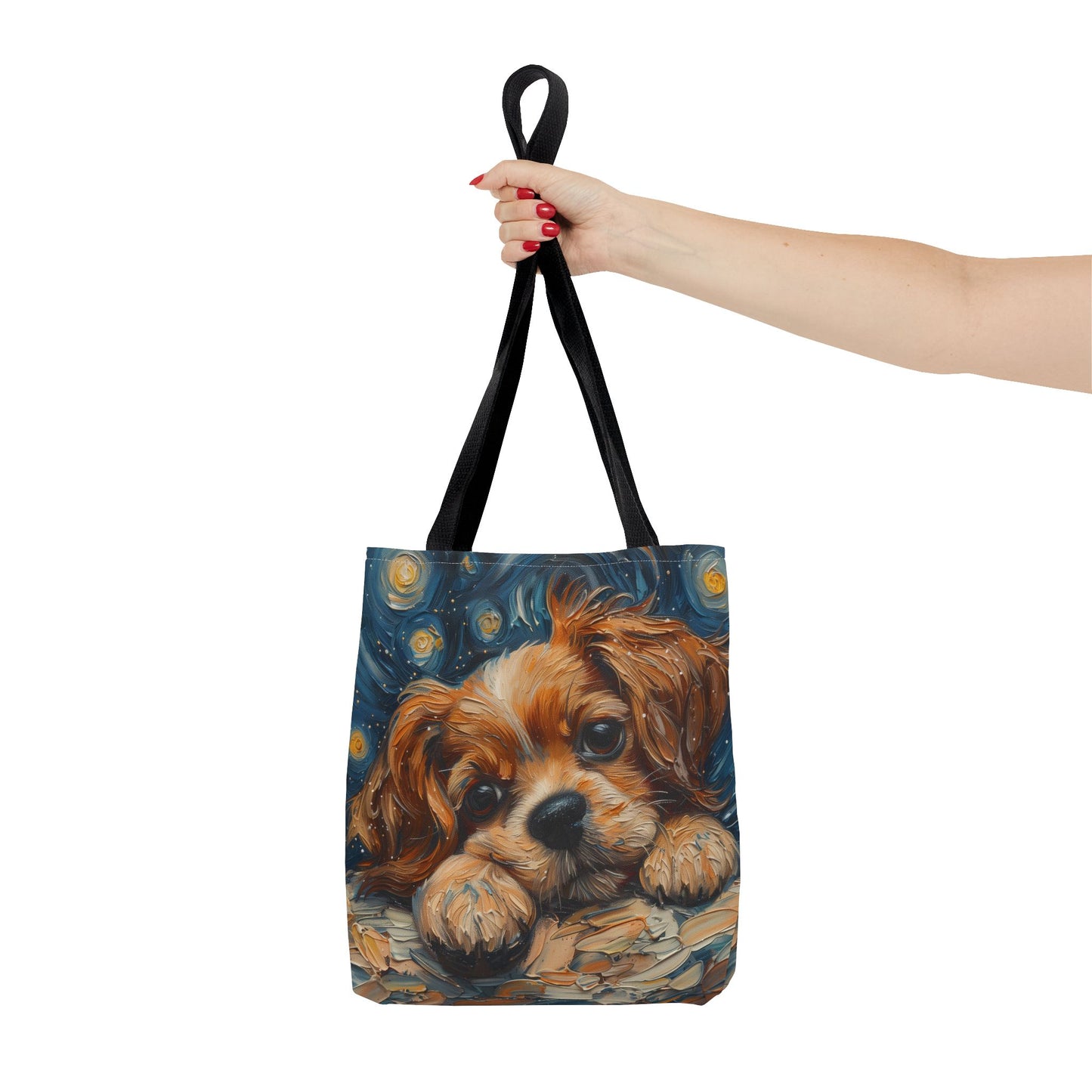 Starry Cavalier King Charles Tote Bag – Artistic & Eco-Friendly Design