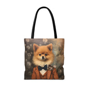 Pomeranian Portrait Canvas Tote Bag, Chic Gift for Dog Lovers