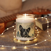 Frenchie Love Candle – Vintage Floral French Bulldog Design