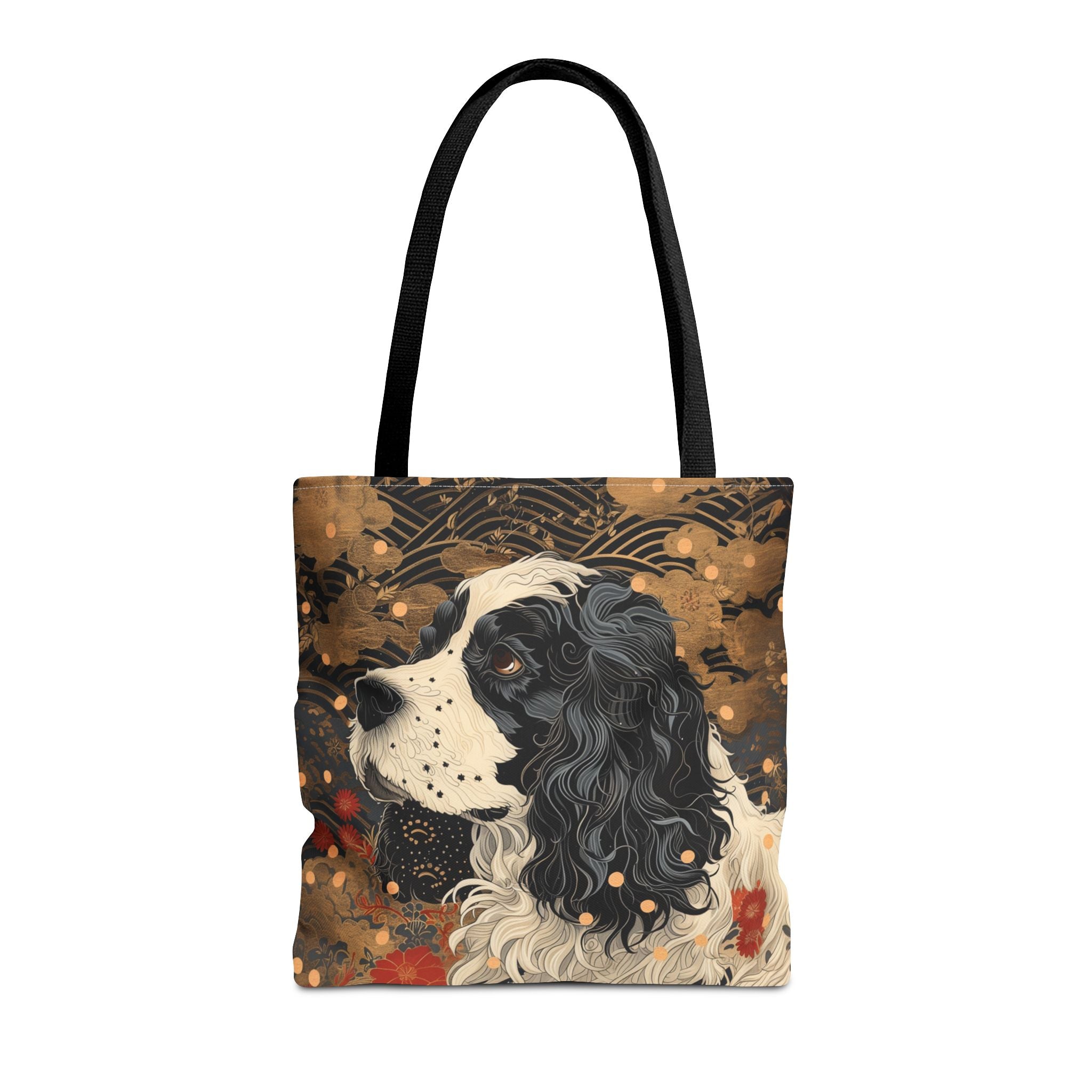 Elegant Cocker Spaniel Tote Bag with Floral & Artistic Design