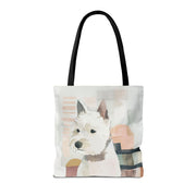 Westie Love Tote Bag - Stylish Canvas Shopping Bag for Pet Enthusiasts