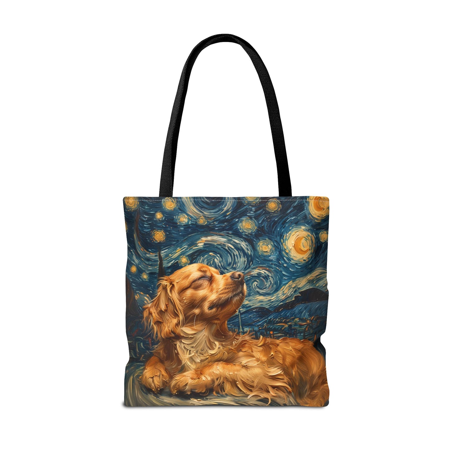 Golden Cocker Spaniel Starry Night Canvas Tote Bag, Dog Lover Gift