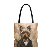 Yorkie Gentleman Tote Bag, Stylish Canvas Accessory for Dog Lovers