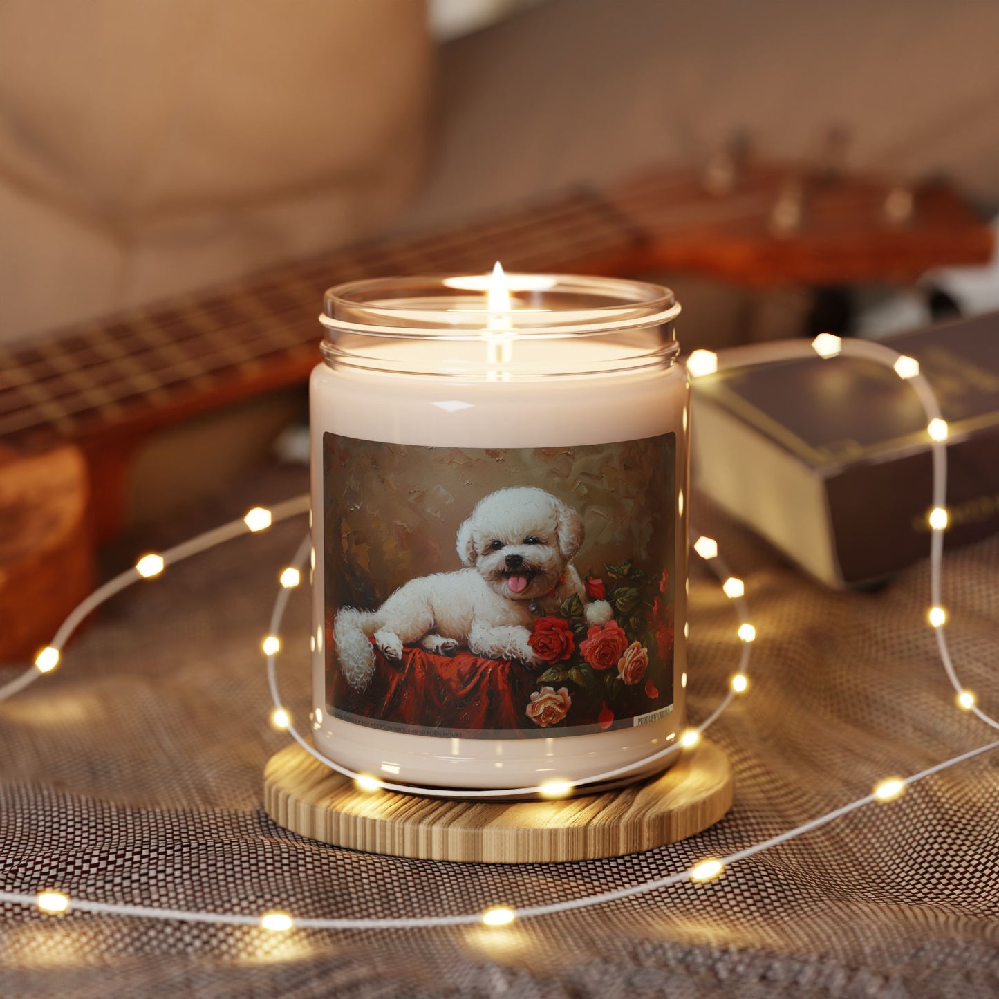 Elegant Bichon Frise Soy Candle – Pet Lover Gift & Decor Essential