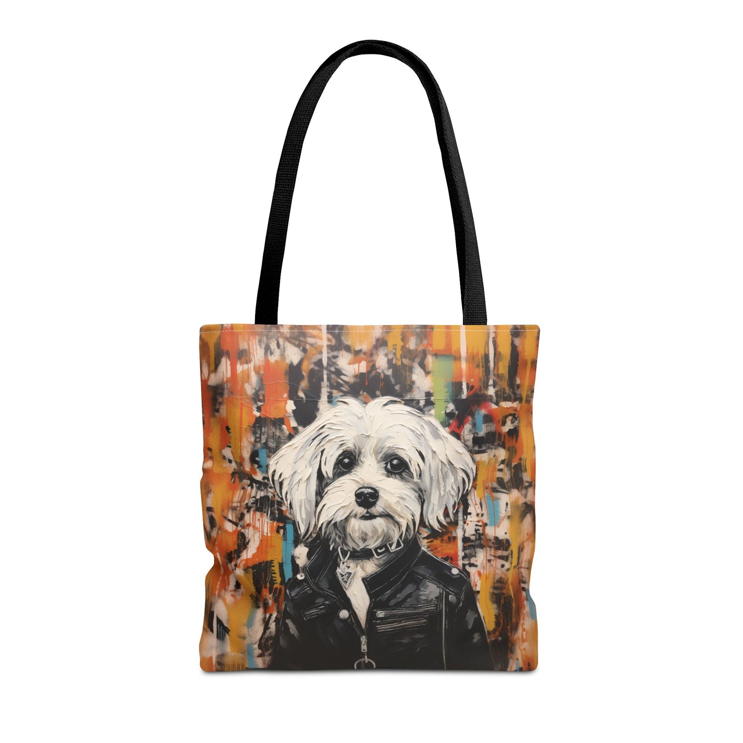 Maltese Rock Star Canvas Tote Bag, Vibrant Eco-Friendly Design for Dog Lovers