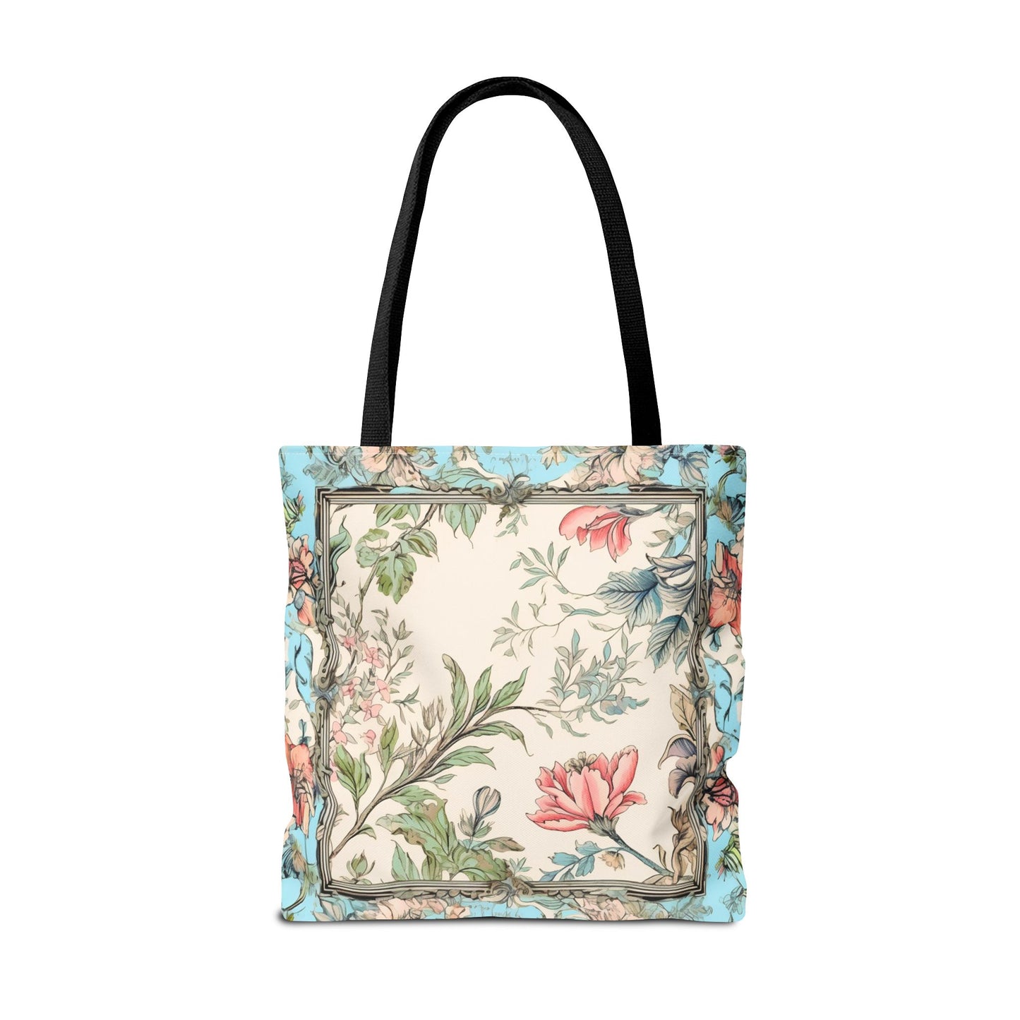 Elegant Floral Garden Tote Bag, Vintage-Inspired Eco-Friendly Carryall