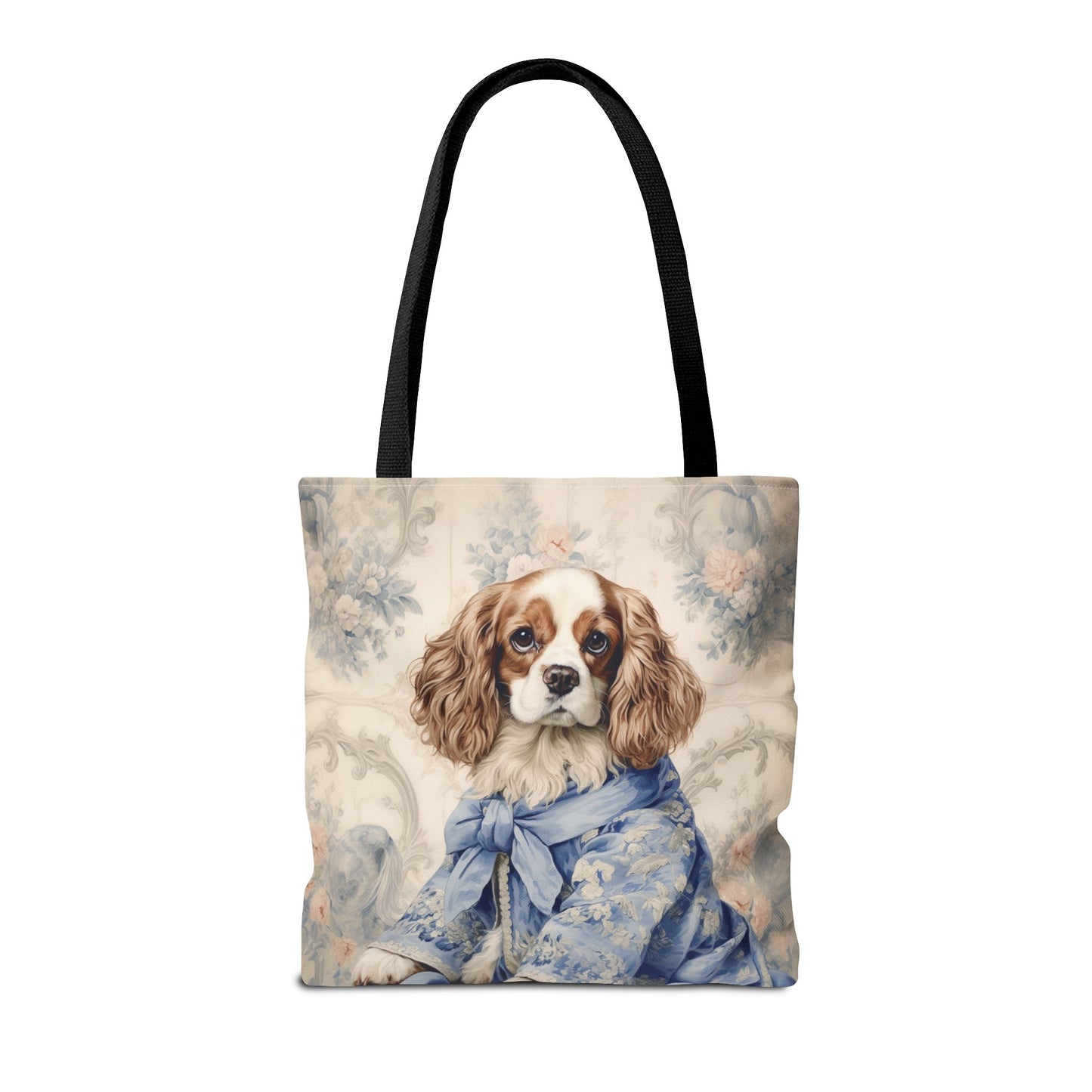 Regal Cavalier King Charles Spaniel Tote Bag - Elegant Canvas for Dog Lovers