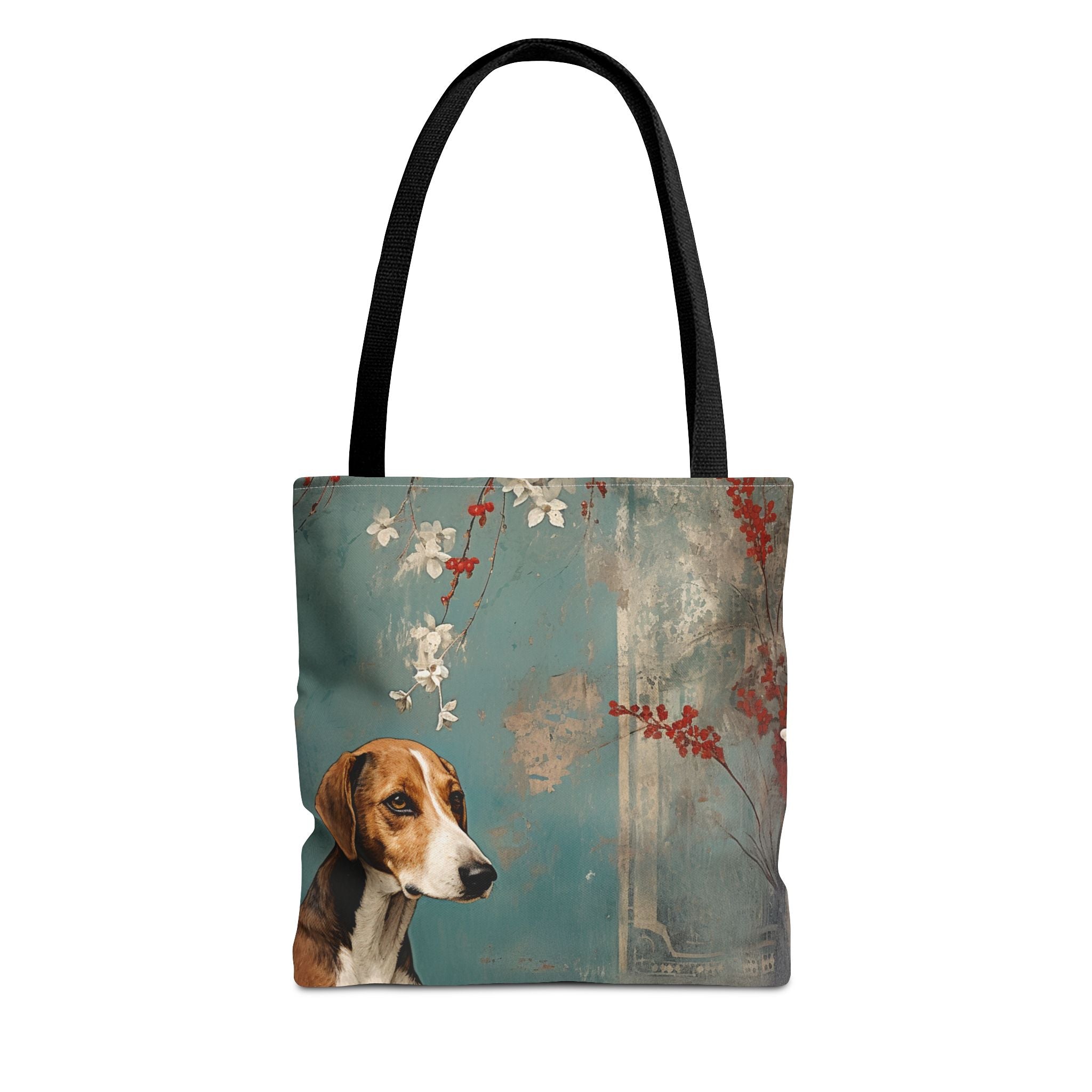 Beagle Blossom Tote Bag, Eco-Friendly Canvas for Dog Lovers