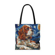 Cavalier King Charles Spaniel Starry Night Art Tote Bag, Eco-Friendly Gift