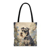 Mini Schnauzer Floral Elegance Tote Bag, Stylish Eco-Friendly Gift