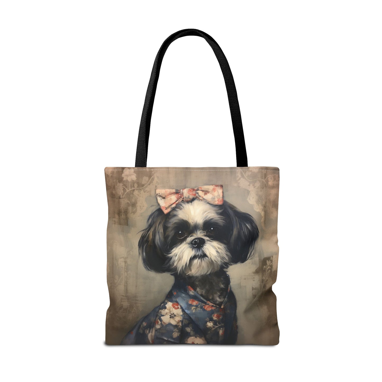 Shih Tzu Elegance Canvas Tote Bag, Chic and Eco-Friendly for Dog Lovers