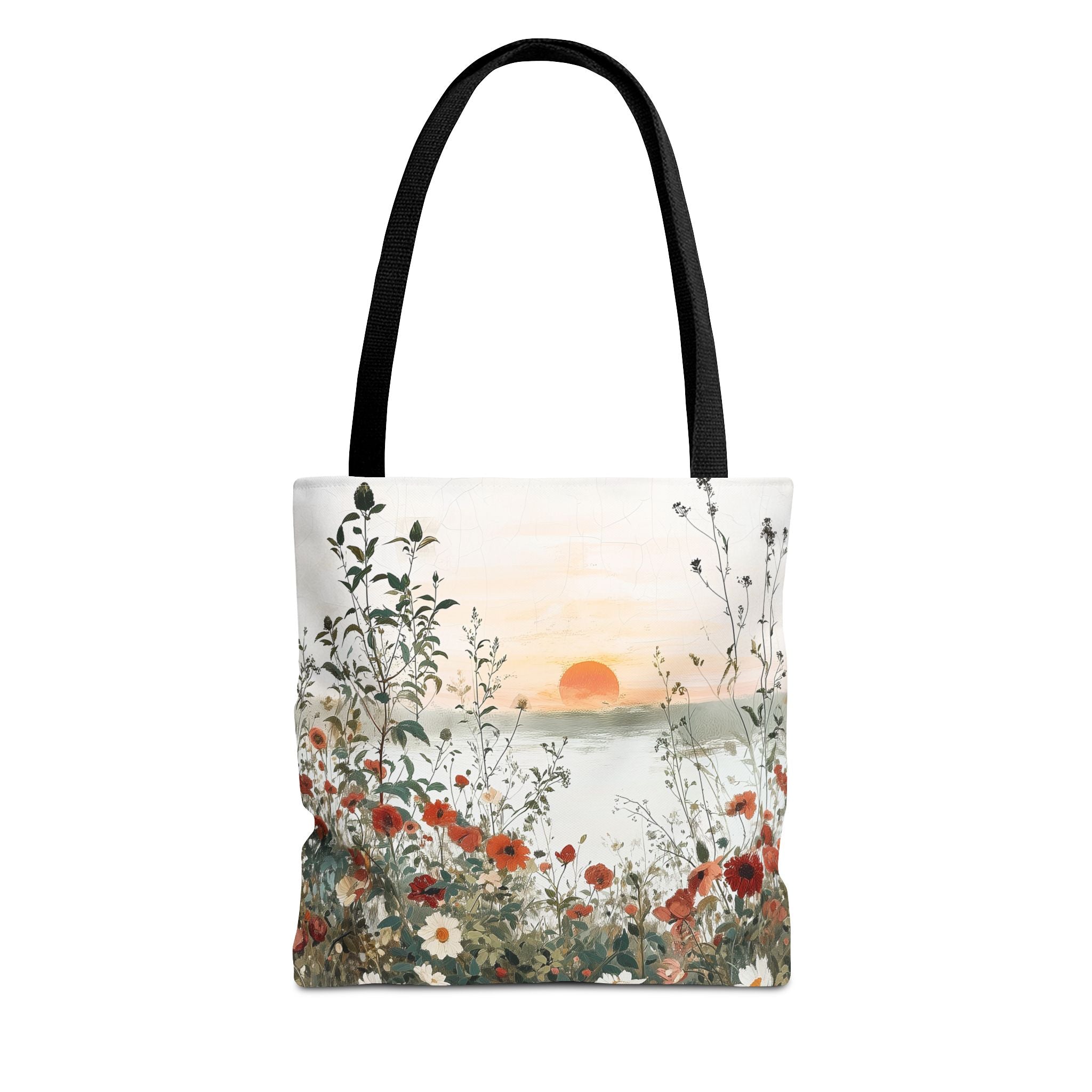 Sunset Floral Eco-Friendly Tote Bag for Nature Lovers and Market Trips