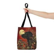 Moonlit Labrador Eco-Friendly Tote Bag - Floral Design, Dog Lover Gift