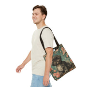 Shih Tzu Elegance Floral Tote Bag – Artistic Dog Lover’s Delight