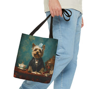 Refined Yorkshire Terrier Tote Bag – Elegant Vintage-Inspired Canvas