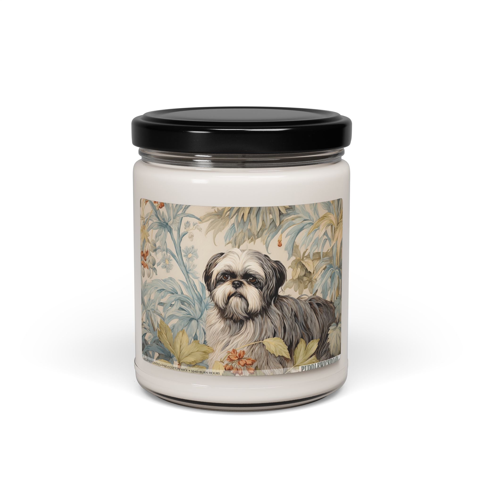 Charming Shih Tzu Candle – Vintage Art Design, Pet Lover Gift