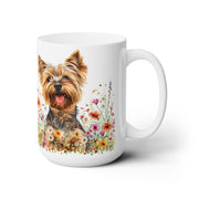 Yorkshire Terrier Floral Mug - Yorkie Lover Gift for Dog Moms