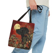 Moonlit Labrador Eco-Friendly Tote Bag - Floral Design, Dog Lover Gift