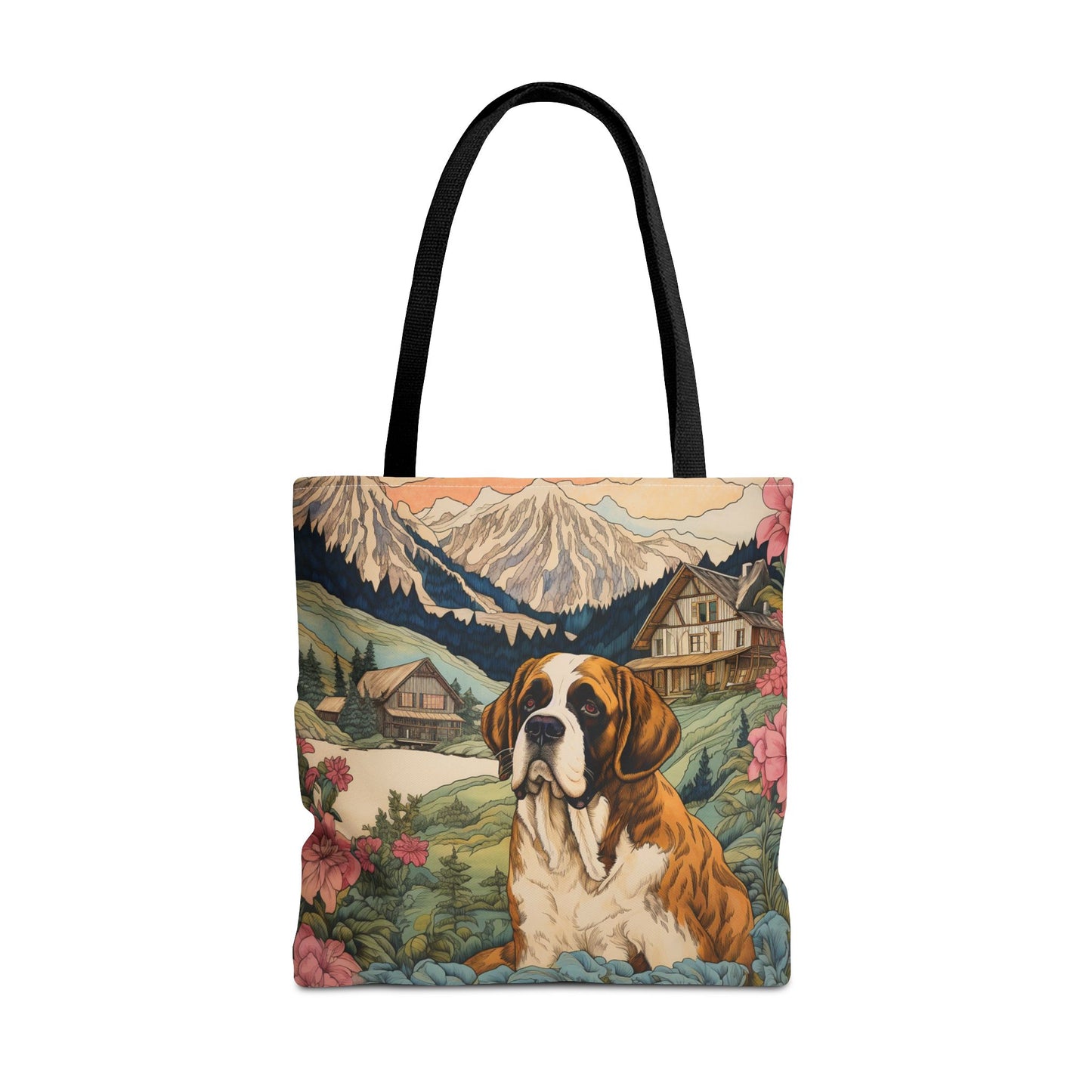 St. Bernard Scenic Swiss Alps Tote Bag, Eco-Friendly Nature Lover Gift