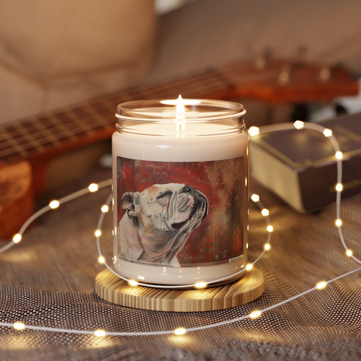 Graceful Bulldog Soy Candle - Artistic Gift for Dog Lovers - Darwin & Rose