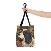 Elegant Cocker Spaniel Tote Bag with Floral & Artistic Design