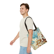 Vintage Chic Floral Canvas Tote Bag, Eco-Friendly Reusable Bag