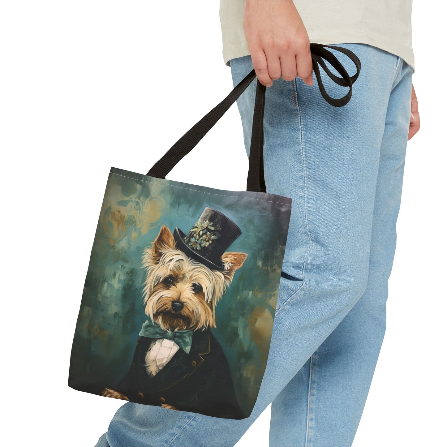 Yorkie Gentleman Tote Bag – Stylish Gift for Dog Lovers and Shoppers